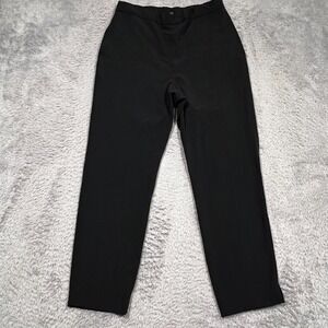 Banana Republic Pull On Dress Pants Women's 10 Black 31x27 Black Elastic Waist